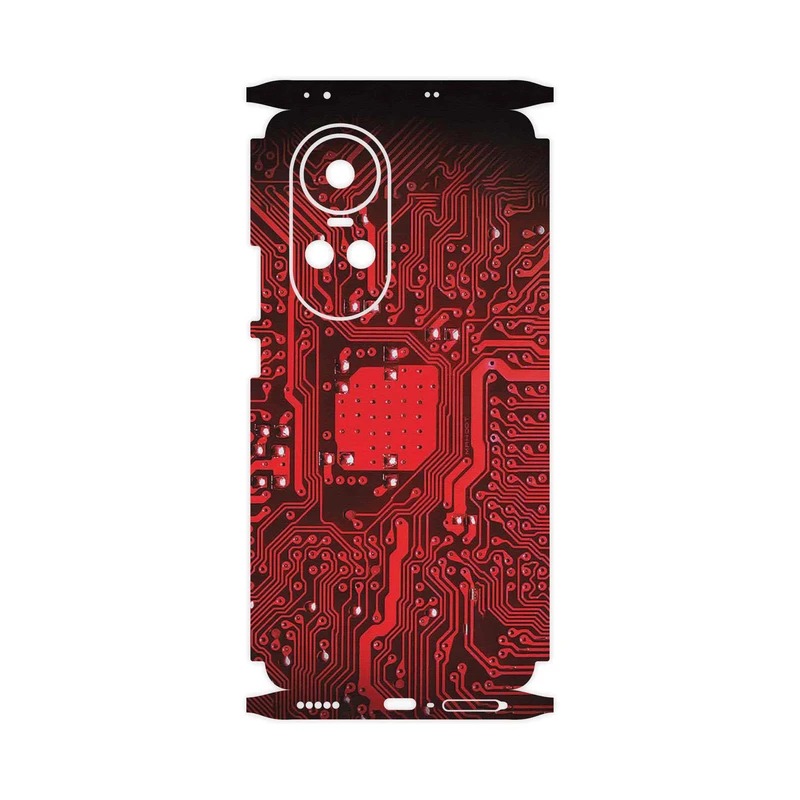 برچسب پوششی ماهوت مدل Red_Printed_Circuit_Board-FullSkin مناسب برای گوشی موبایل اپو Reno 10 5G