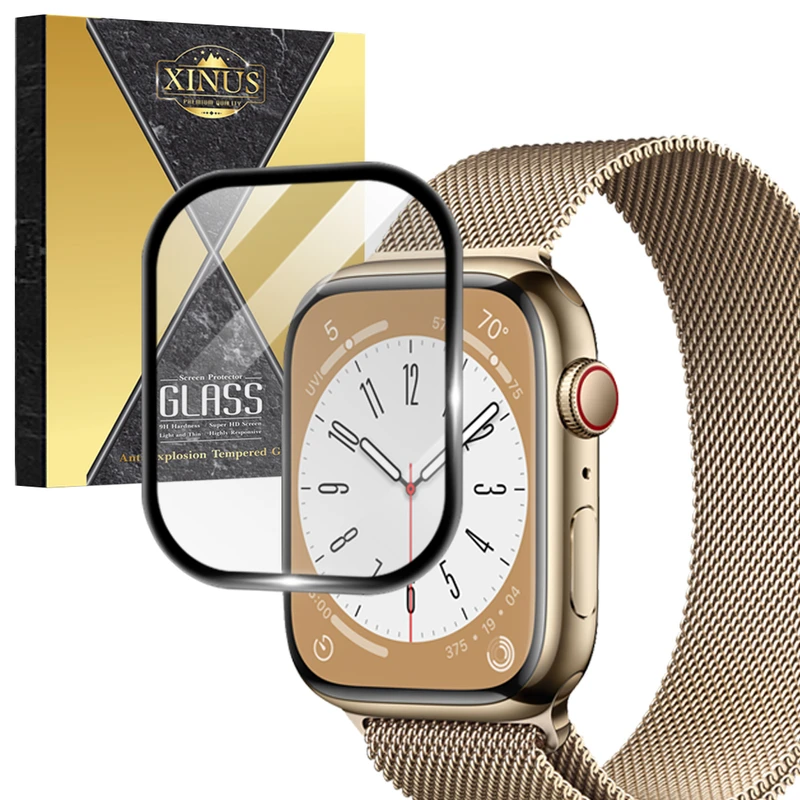 محافظ صفحه نمایش ژینوس مدل XWPM مناسب برای اپل واچ 45mm Series 7 / Series 8 / Series 9