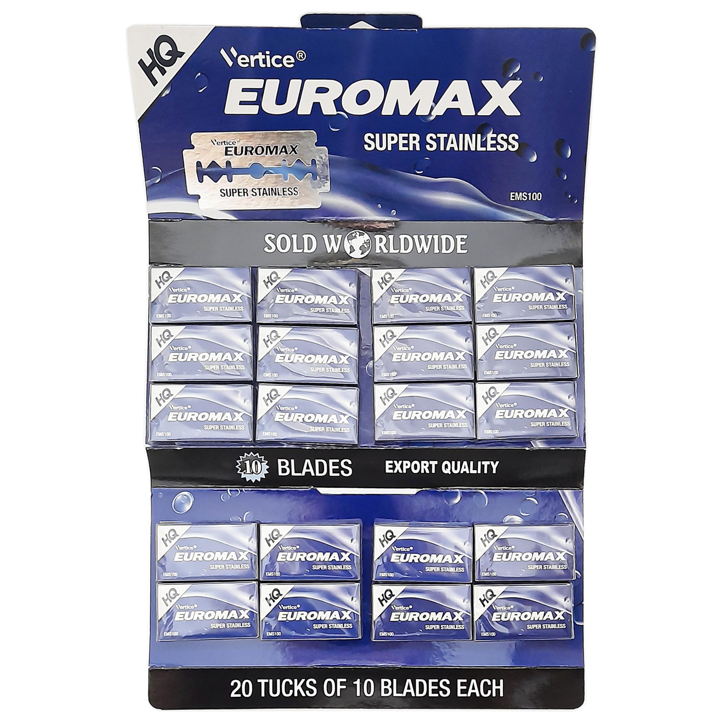 تیغ یدک اصلاح یورومکس مدل EMS-100 مجموعه 20 عددی