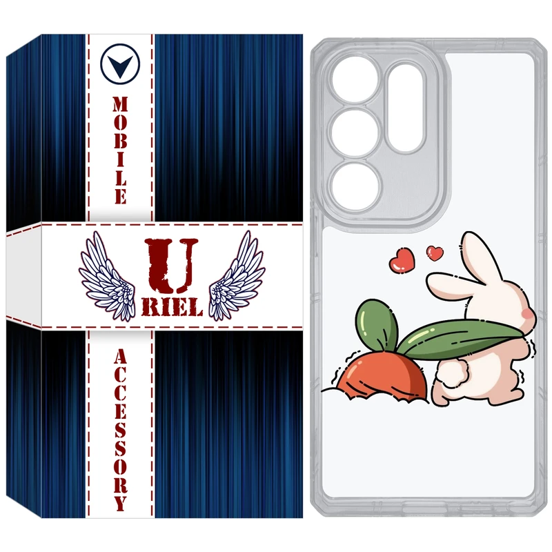 کاور یوریل مدل Clear کد 71 طرح خرگوش مناسب برای گوشی موبایل سامسونگ Galaxy S25 Ultra