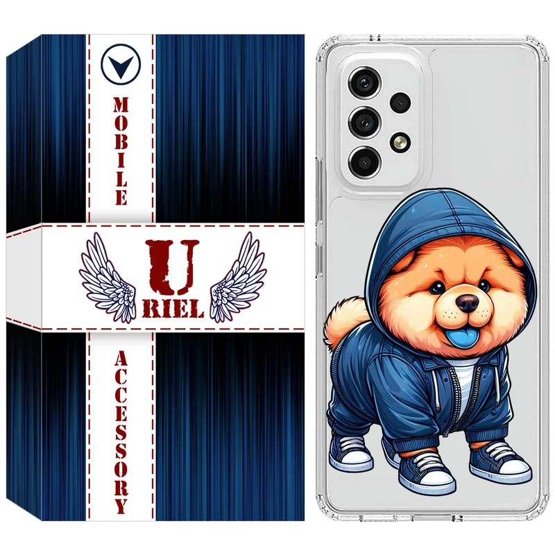 کاور یوریل قاب مدل Clear کد 65 طرح سگ آبی مناسب برای گوشی موبایل سامسونگ Galaxy A32 5G / M32 5G