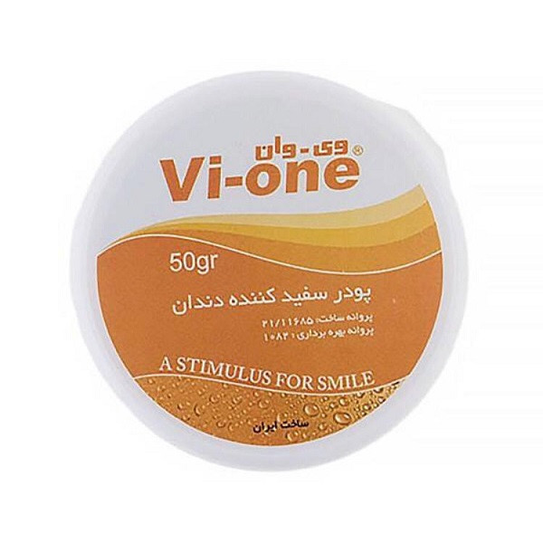 پودر سفید کننده دندان وی وان مدل Orange وزن 50 گرم مجموعه 3 عددی
