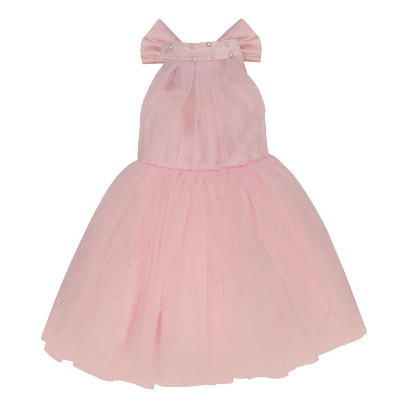 پیراهن بدون آستین یقه هالتر دخترانه تیتیش مدل 656 رنگ صورتی پیراهن بدون آستین یقه هالتر دخترانه تیتیش مدل 656 رنگ صورتی