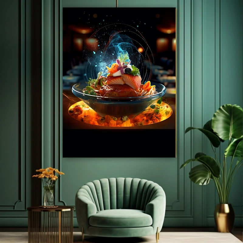 پوستر طرح بشقاب غذا مدل سوشی کد BK22623