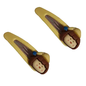 گیره مو دخترانه مدل عروسکی کد 9 بسته 2 عددی