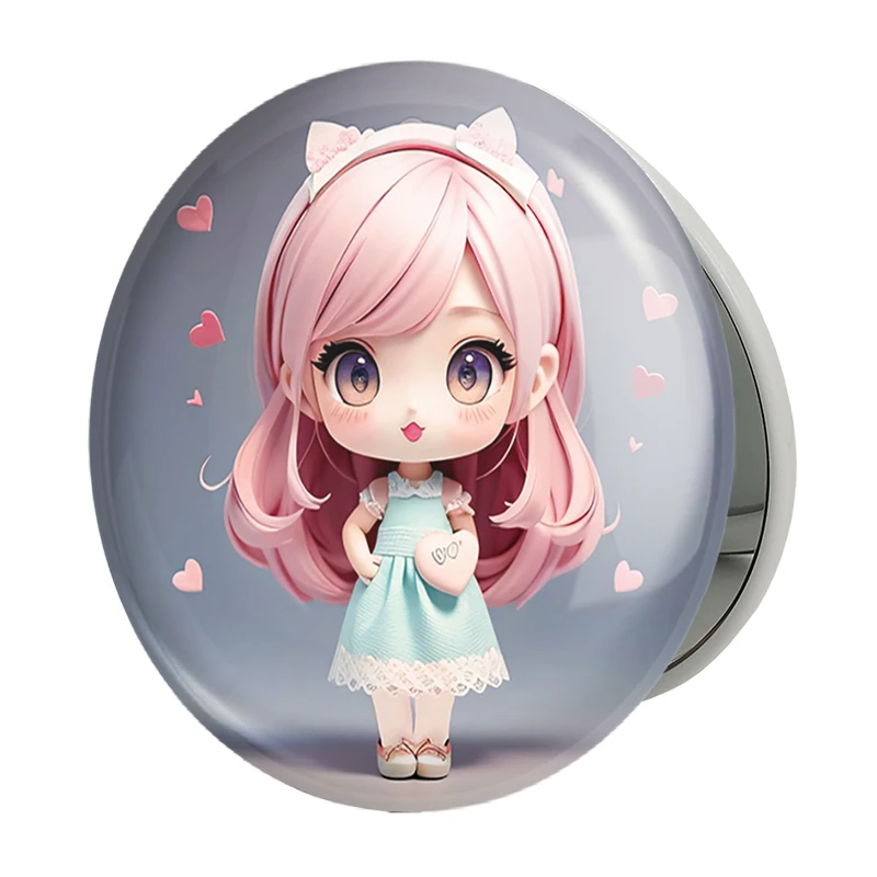 آینه جیبی خندالو طرح دخترانه (Girlish) مدل تاشو کد 36863