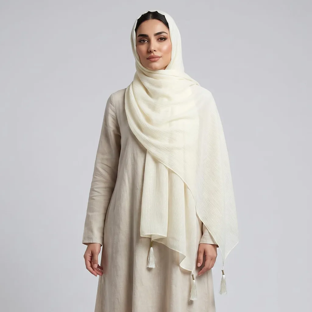 شال زنانه مدل حریر تابستانه لمه دار شاین کد ana-2268