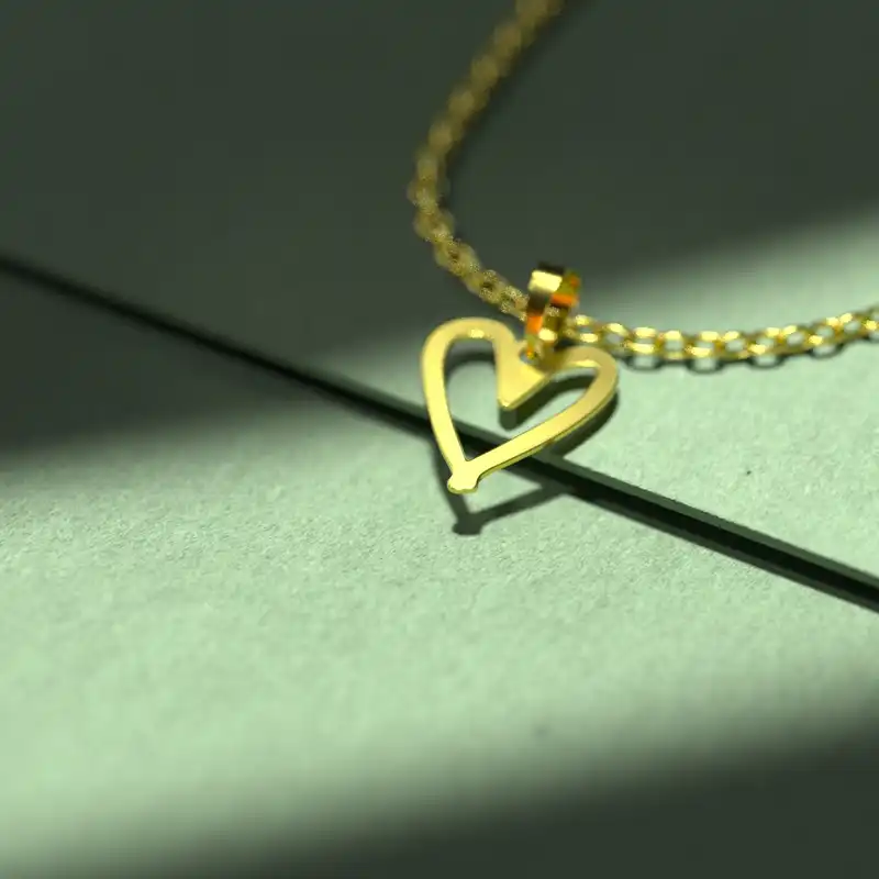 گردنبند طلا 18 عیار زنانه مدوپد مدل قلب کد E1082