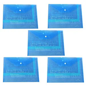 پوشه دکمه دار مدل MY clear bag  شفاف کد W-209  بسته 5 عددی 