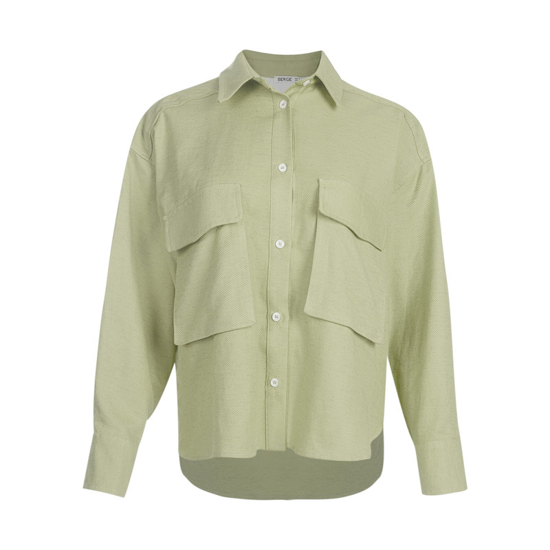 شومیز آستین بلند زنانه سرژه مدل 207340 رنگ سبز