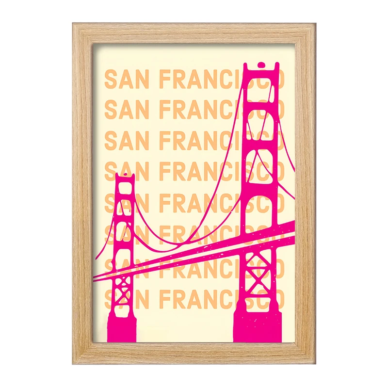 تابلو خندالو مدل سان فرانسیسکو (San Francisco) کد F5957