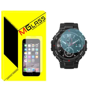 محافظ صفحه نمایش شیشه‌ای ام‌گلس مدل Glass-MG مناسب برای ساعت هوشمند امیزفیت T-Rex pro
