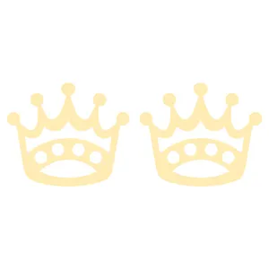 گوشواره طلا 18 عیار زنانه کرابو طرح تاج مدل Kr5260