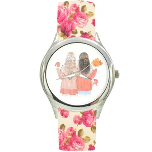 ساعت مچی عقربه ای زنانه مدل  بند پارچه ای کد 4213