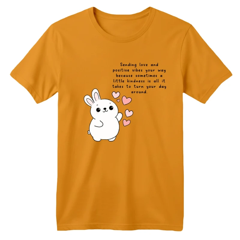 تی شرت آستین کوتاه بچگانه مدل خرگوش و قلب کد 2