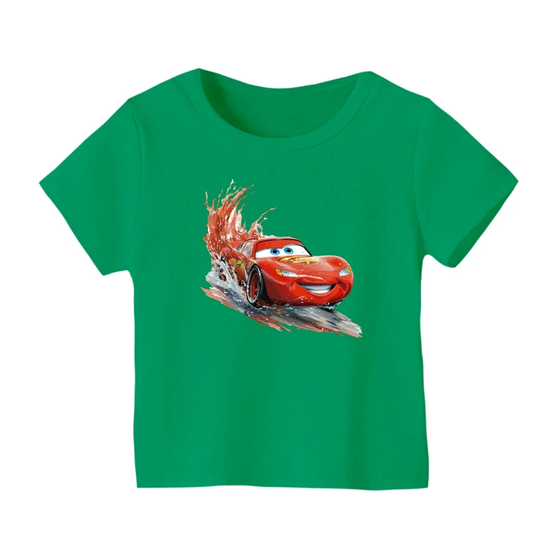 تی شرت آستین کوتاه بچگانه مدل ماشین ها کد ۱