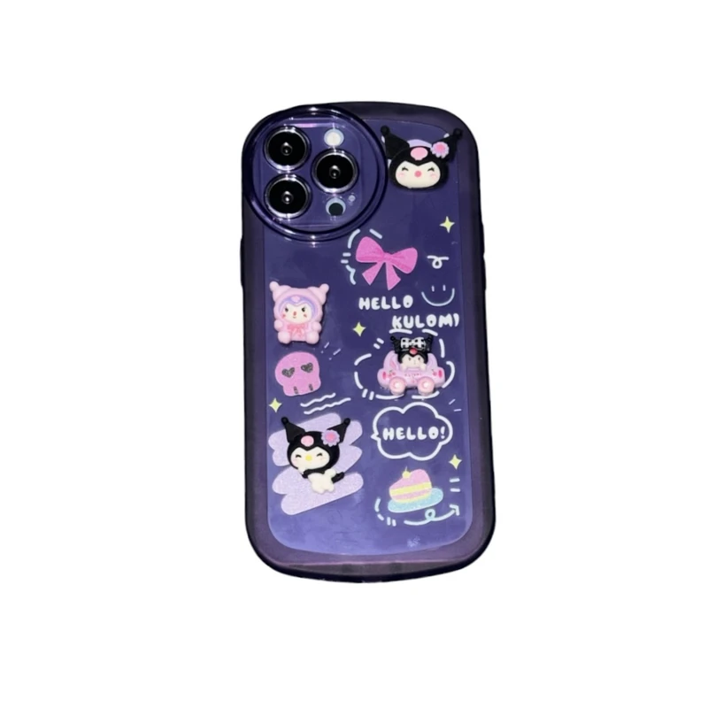 کاور مدل عروسکی برجسته کرومی مناسب برای گوشی موبایل اپل iphone 12 promax