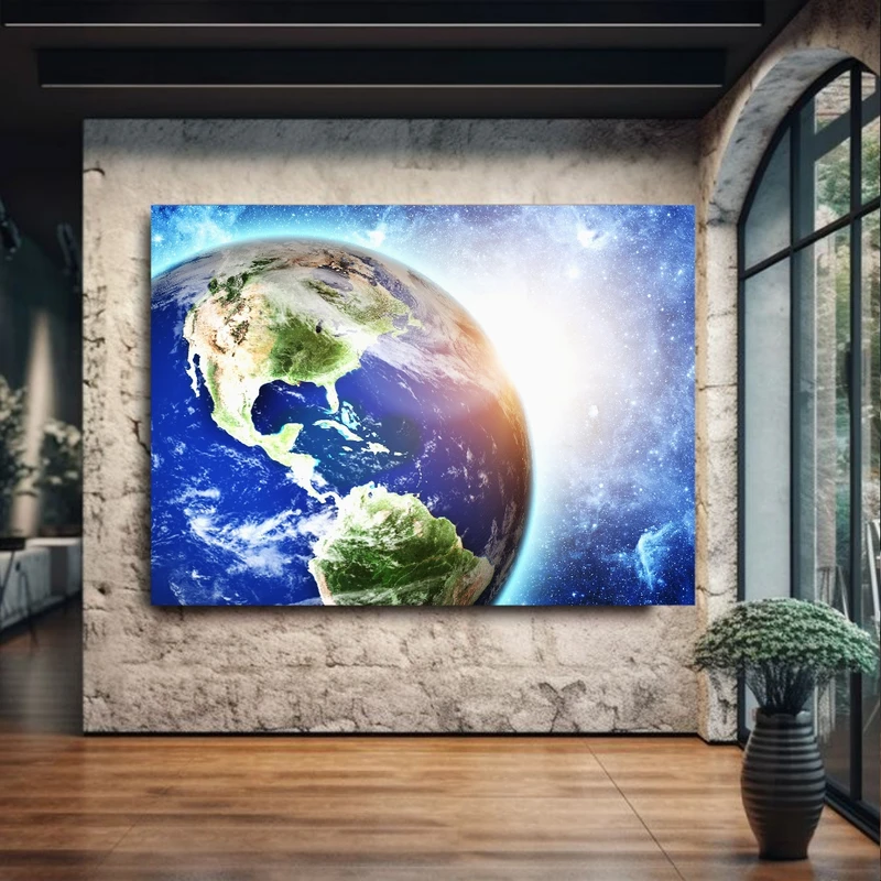 تابلو بوم طرح منظومه شمسی مدل سیاره زمین کد PP2731