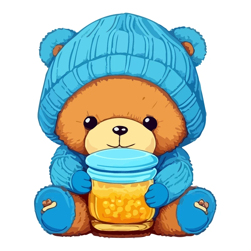 برچسب لپ تاپ پویا مارکت طرح خرسی کد 2840