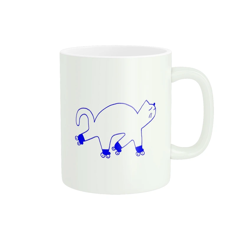 ماگ پاد آفرین مدل گربه اسکیت سوار کد 277