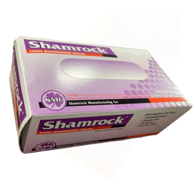 دستکش لاتکس غیر پودری شمراک مدل  1 سایز متوسط (M) بسته 100 عددی