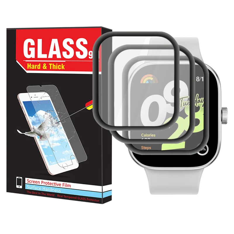 محافظ صفحه نمایش هارد اند تیک مدل Pmma-HT مناسب برای ساعت هوشمند شیائومی Redmi Watch 4 بسته سه عددی