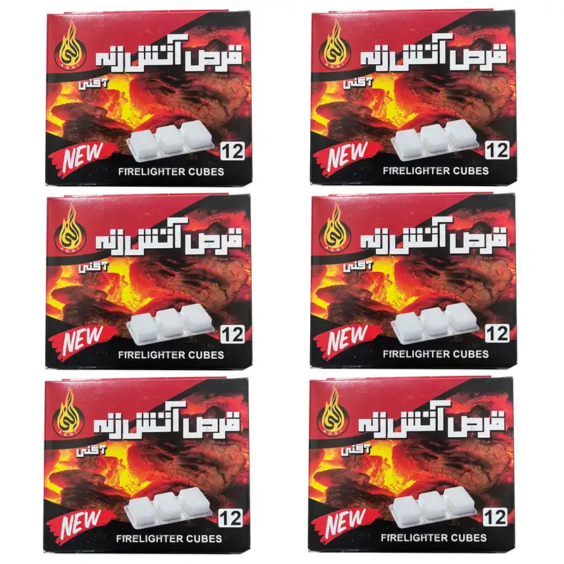 قرص آتش زا اگني مدل سوخت جامد 6 بسته 12 عددي