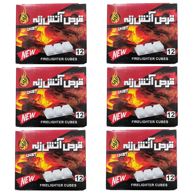 قرص آتش زا اگني مدل سوخت جامد 6 بسته 12 عددي