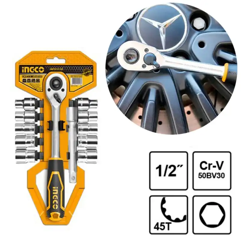 جعبه بکس اینکو مدل HKTS12122-1/2 inch مجموعه 12 عددی