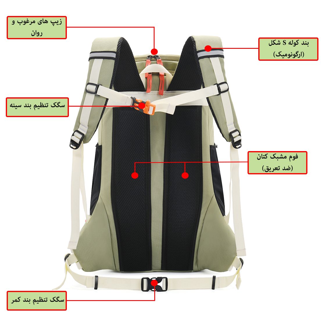 کوله پشتی کوهنوردی مدل FK0398 -  - 5