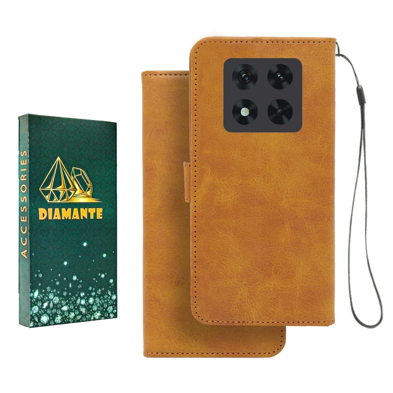 کیف کلاسوری دیامانته مدل Mortand Gn مناسب برای گوشی موبایل شیائومی Redmi Note 14 Pro Plus به همراه بندآویز