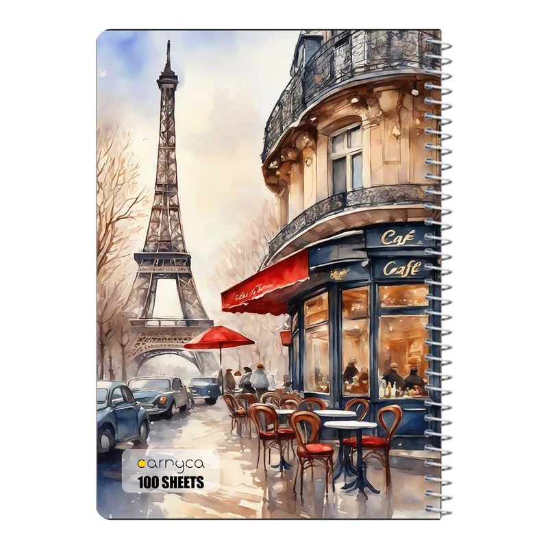 دفتر مشق 100 برگ سیمی کارنیکا طرح پاریس Paris کد 58759