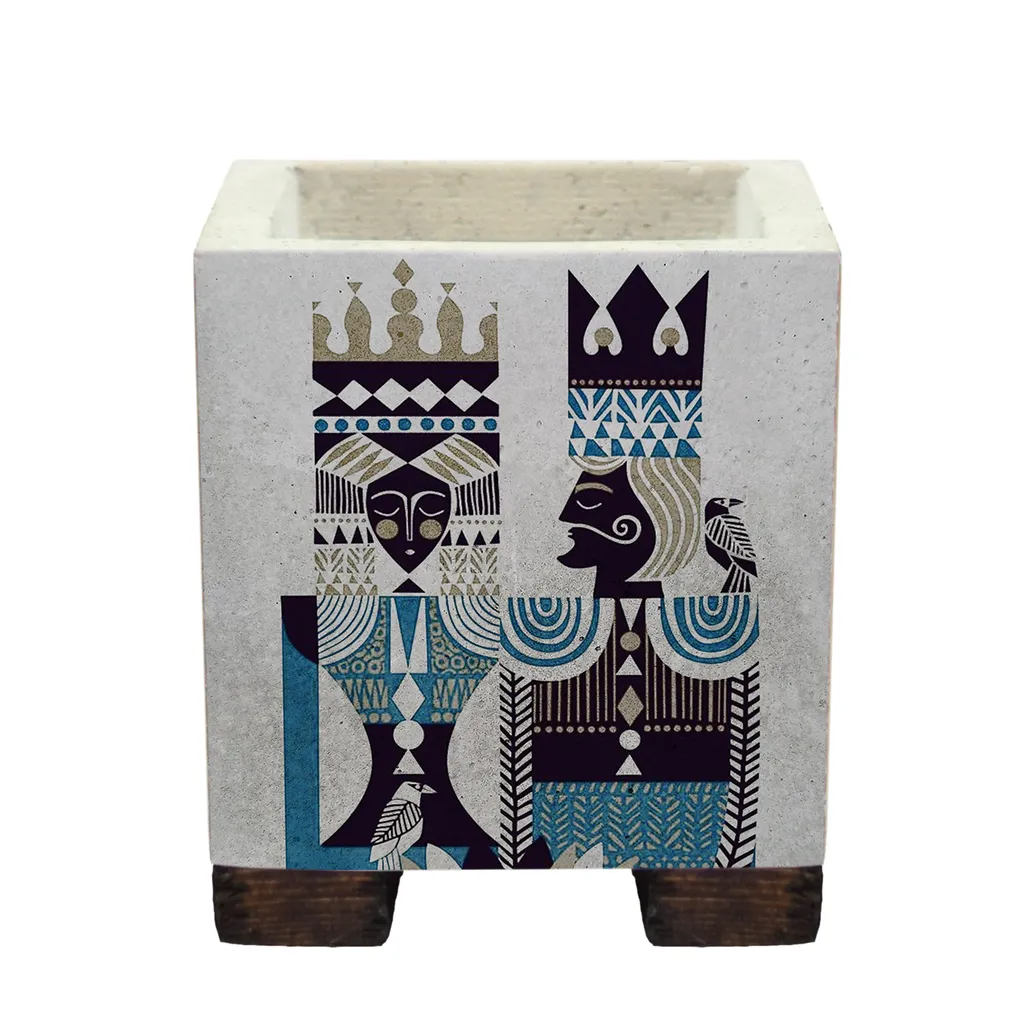 گلدان بتنی مدل king & queen