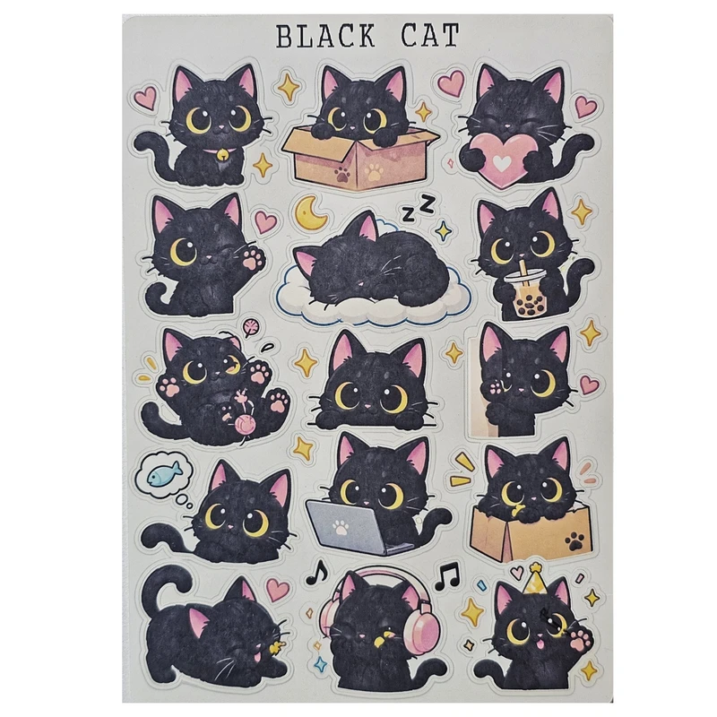 برچسب طرح برش خورده بولت ژورنال مدل Cats A5