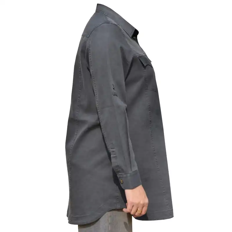 مانتو زنانه پایتی جامه مدل کتان دو جیب کد 14562842