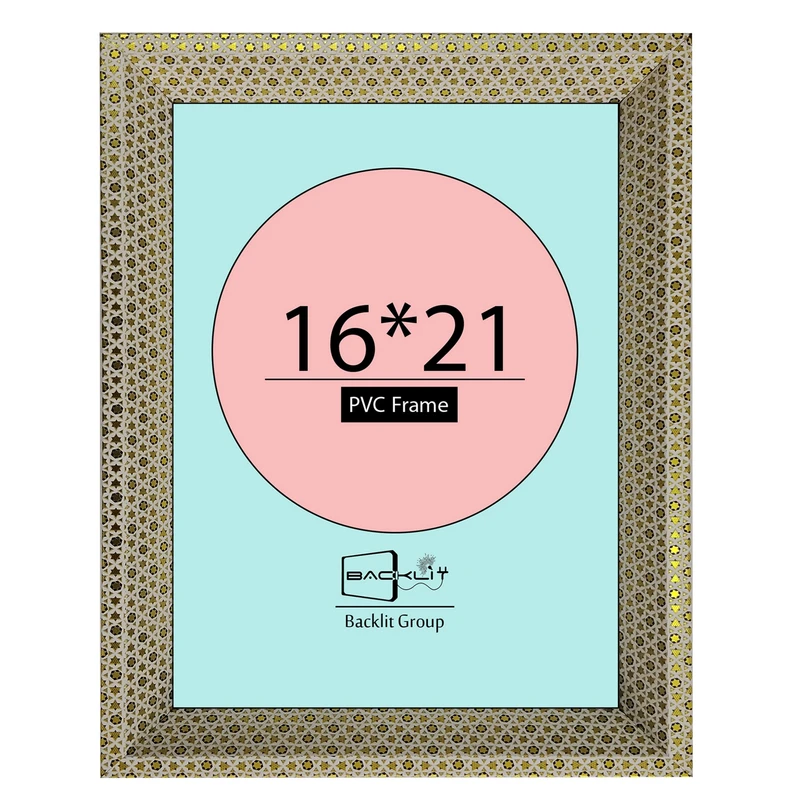 قاب عکس بکلیت طرح خاتم مدل 208 هرمی دیواری سایز 21×16 سانتی متر