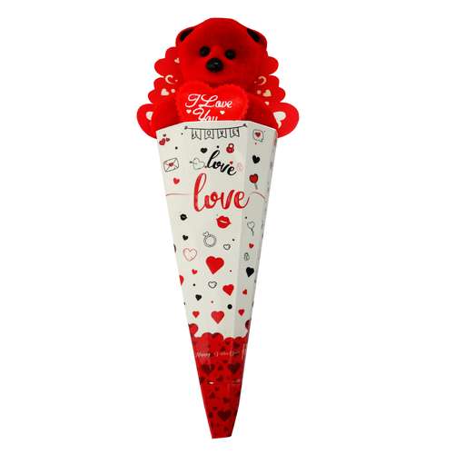 ست هدیه مدل خرس عاشق کد 01 ارتفاع 25 سانتی متر