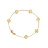 دستبند زنجیری طلا 18 عیار زنانه گلد گالری لیبرا مدل گل چهارپر