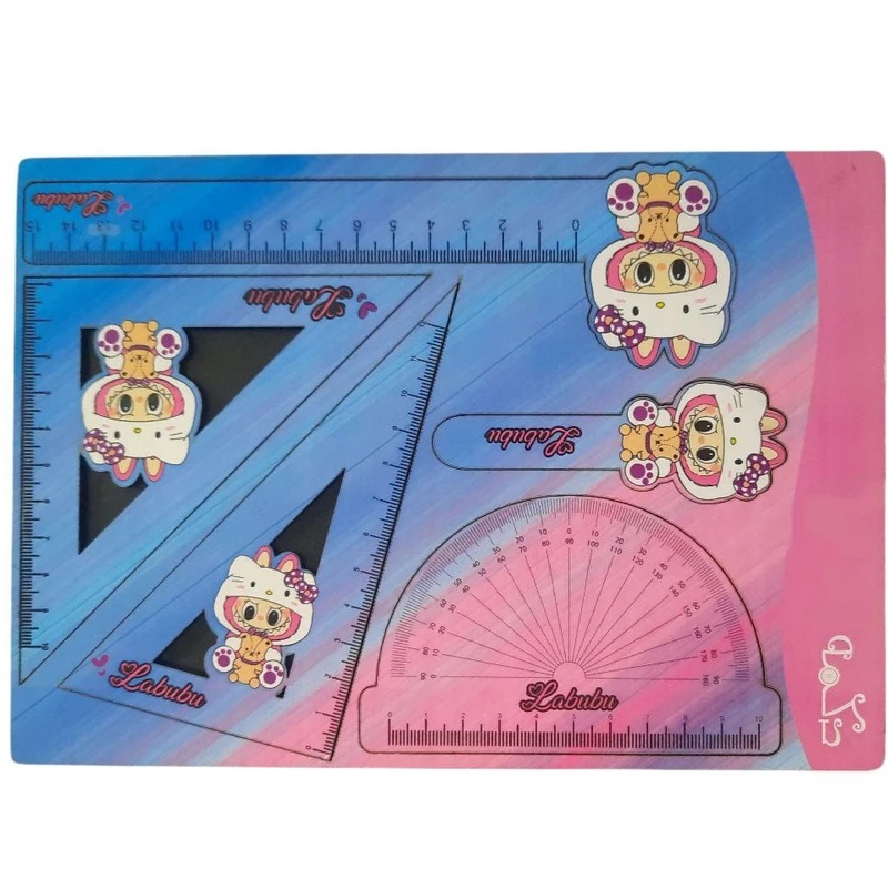 ست خط کش مدل لبوبو و تدی کد mn154 بسته 6 عددی