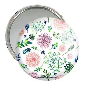 آینه جیبی خندالو مدل گل  کد 5451