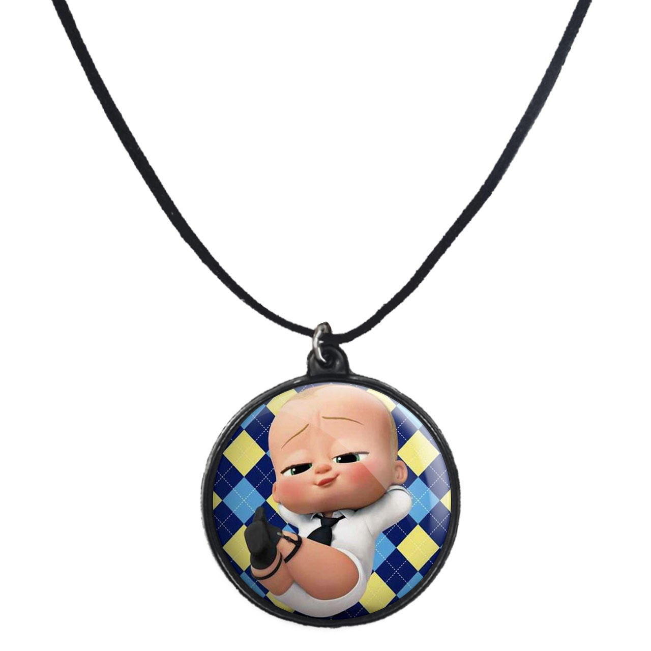 گردنبند پرمانه طرح بچه رئیس کد pmb.2716 مدل دو طرفه