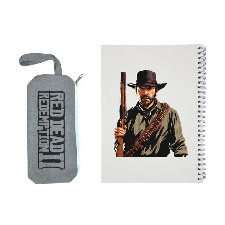 دفتر مشق 50 برگ مدل بازی رد دد ردمپشن به همراه جامدادی