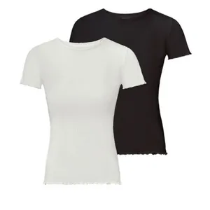 تی شرت آستین کوتاه زنانه اسمارا مدل کبریتی مجموعه دو عددی