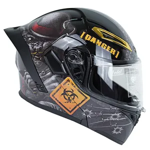 کلاه کاسکت فک متحرک کایک مدل 772 طرح Cat Killer