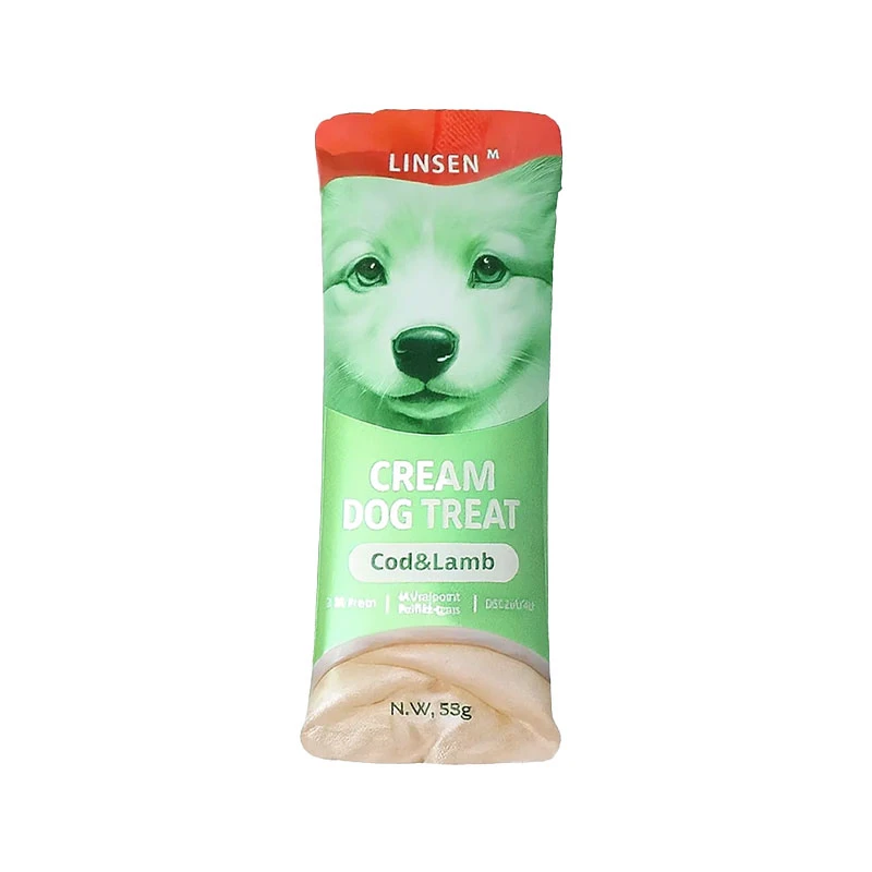 تشویقی سگ یو اس پت مدل Linsen Cream Dog Treat با طعم ماهی کاد و بره وزن 55 گرم