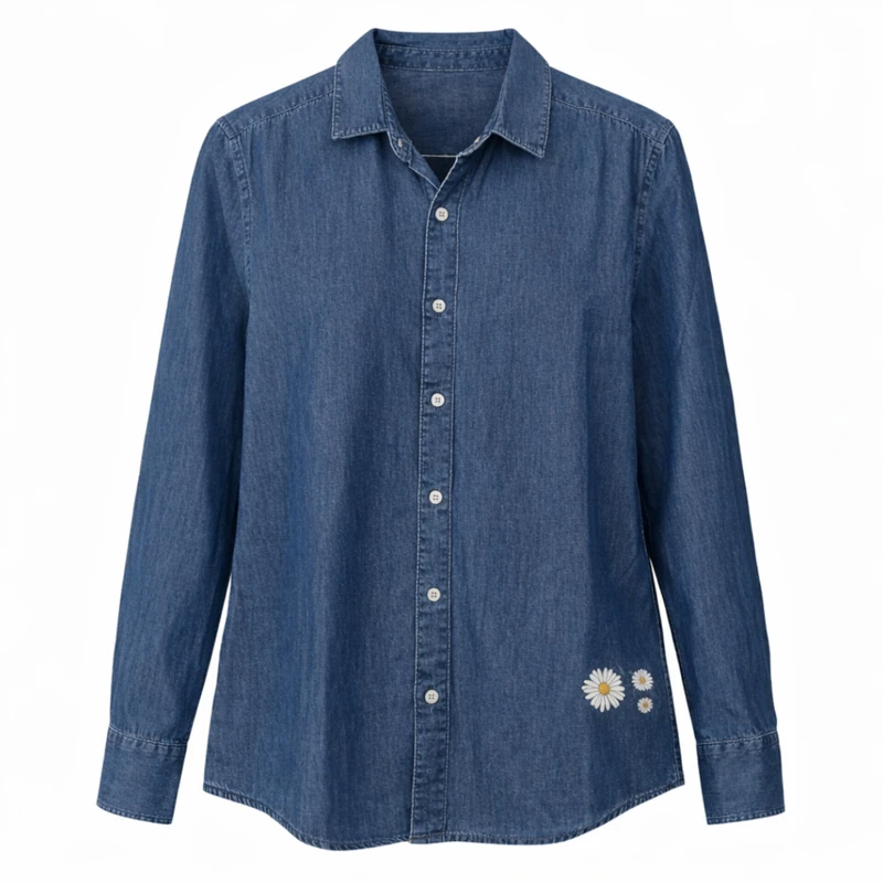 شومیز آستین بلند یقه برگردان زنانه مدل 2080