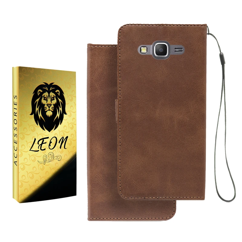 کیف کلاسوری لئون مدل Mortand Oro مناسب برای گوشی موبایل سامسونگ Galaxy J7 2015 