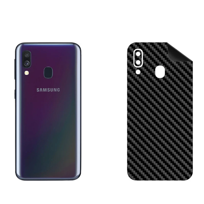 برچسب پوششی بستور مدل BT-Fiber طرح فیبر کربن مناسب برای گوشی موبایل سامسونگ Galaxy A40