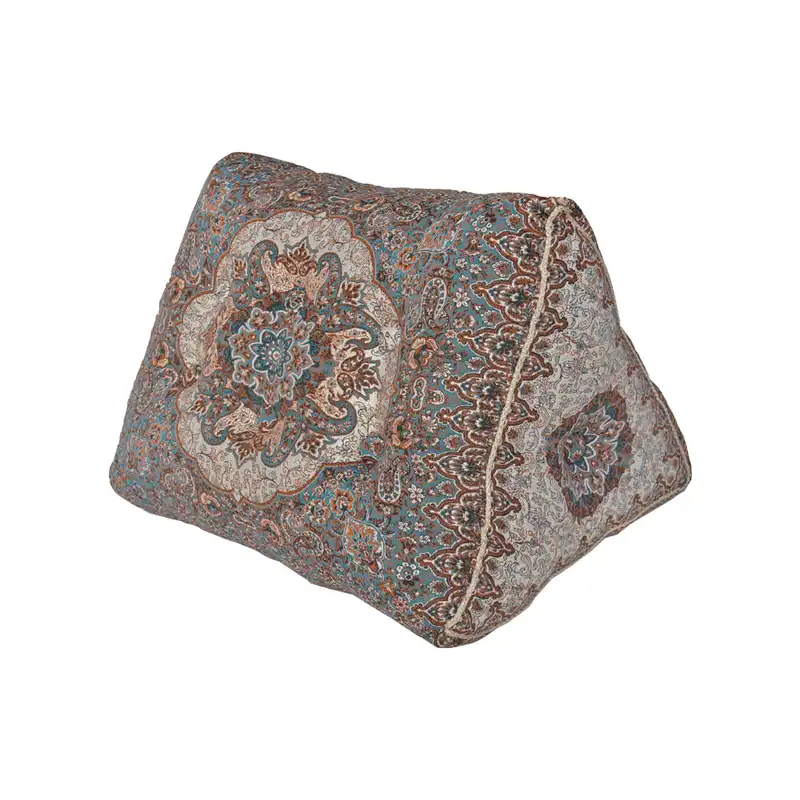 ست 7 تکه پشتی ترمه مدل شاه نشین طرح نیلوفر