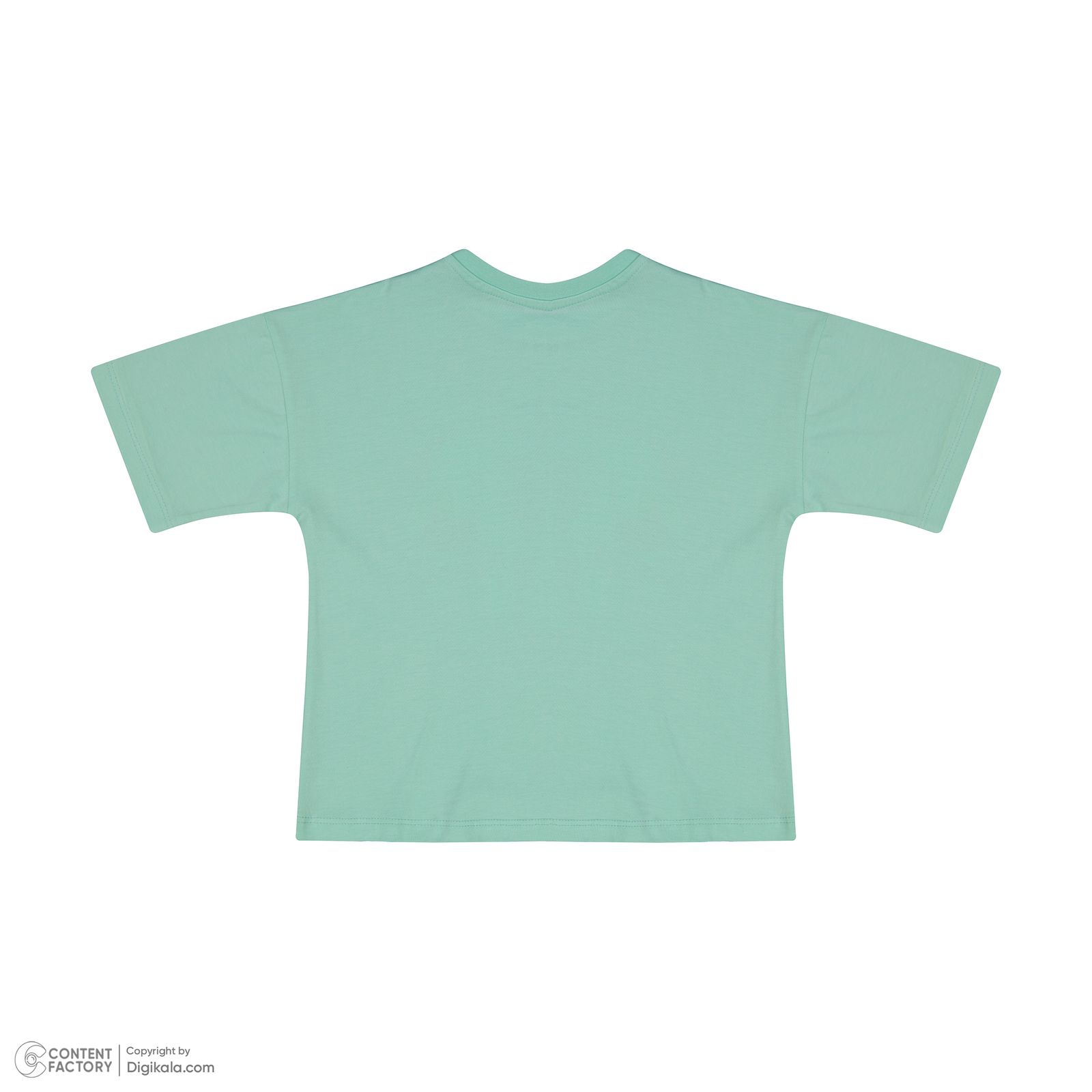 تی شرت آستین کوتاه دخترانه سون پون مدل 1111 رنگ سبزآبی -  - 3